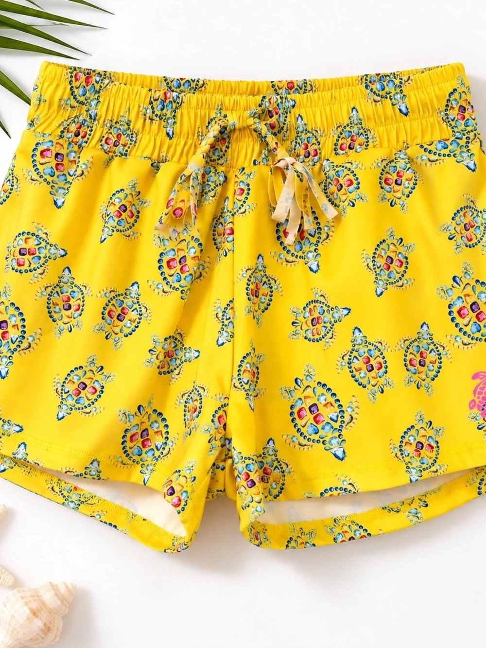 Vilebrequin Girls Yellow Turtle Print Swim Shorts Size 12/152 cm NWT